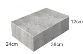 betonowy bloczek 38x24x12cm